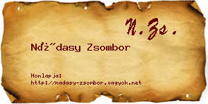 Nádasy Zsombor névjegykártya