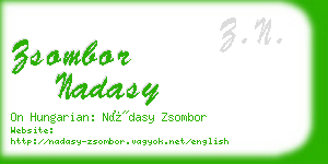 zsombor nadasy business card